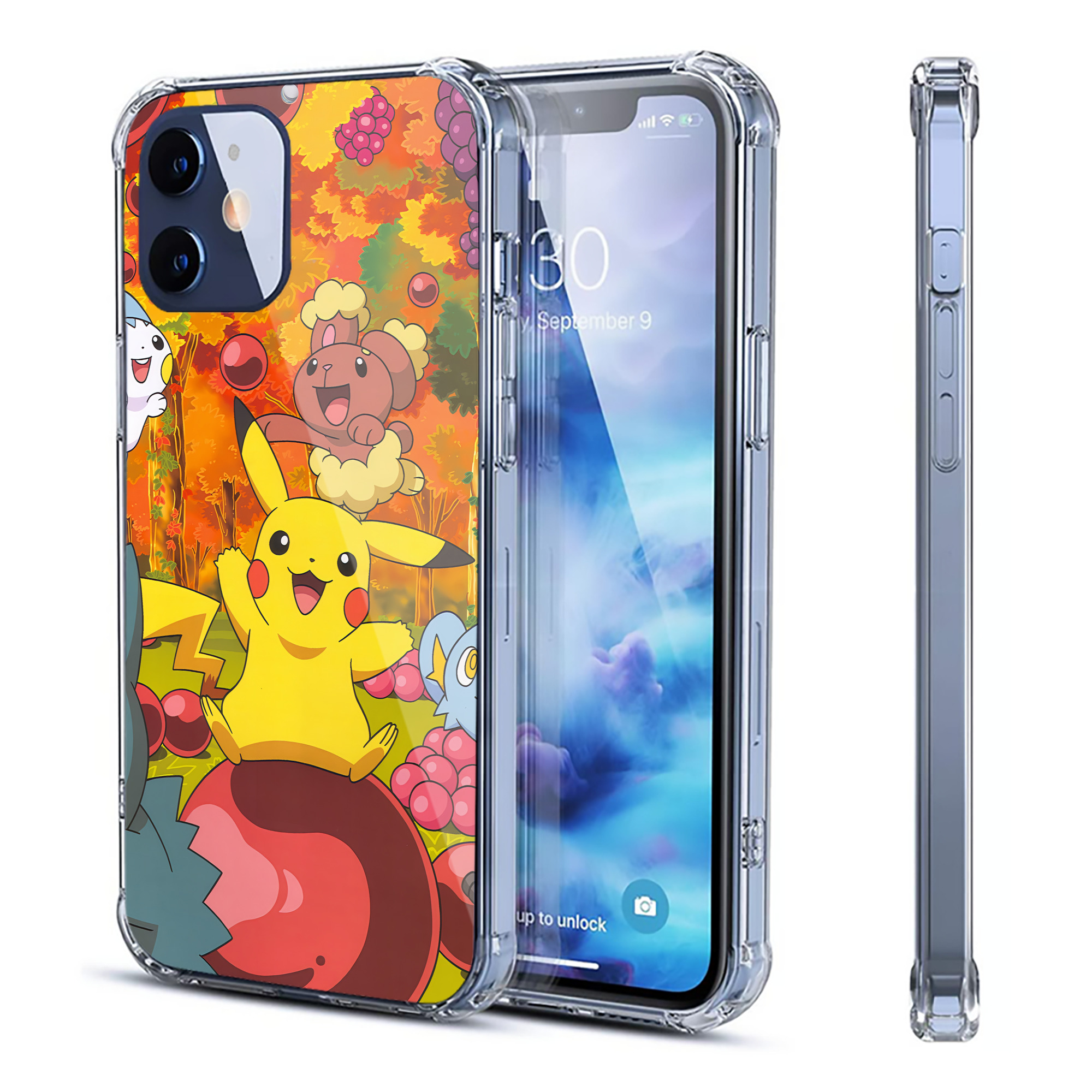 （画像用） ポケットモンスター Pokémon 【iPhone 12シリーズ対応】透明スマホケース（クリアソフトケース）